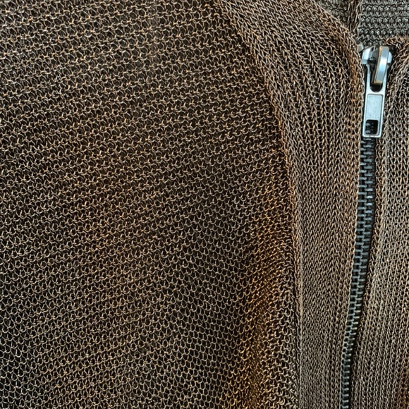 Zara Metallic Bomber / Cardigan - New without tags / never worn; Gunmetal colour - Picture 7 of 7